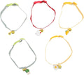 Yardwe 5Pcs Adjustable Pet Collars with Buckle and Bell Candy Style Safe for Dogs and Cats Easy Release Elastic Strap for Everyday Use
