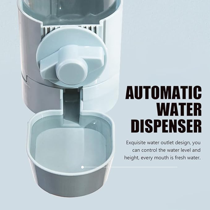 Happyyami Automatic Hanging PET Water Dispenser for Cats and Dogs Indoor Water Feeder 2L Capacity Plastic Waterer for Rabbits and Small Animals