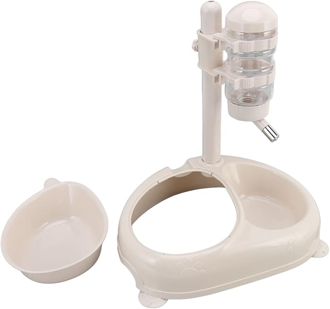 Pet Standing Water Dispenser Bowl Automatic Adjustable Height Non Slip Dog Cat Water Feeder with Removable Bowl and Suction Cups for Puppy Kitten Pets ABS PP PVC Material 13.2in