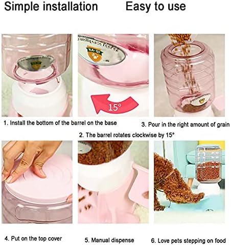 1.8L Pet Feeder Exercise Intelligence Dog Cat Automatic Press Feeder (Pink)