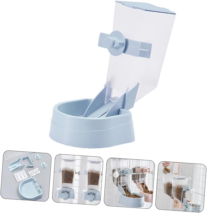 2L Automatic Dog Feeder Hanging Design Blue PET Food Dispenser for Puppies Easy to Use PET Supplies
