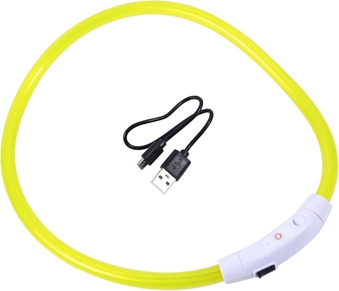Housoutil 3pcs Lighted Dog Collar Charge Led Flashing Collar for Dogs Pet Accessory for Parties and Hiking