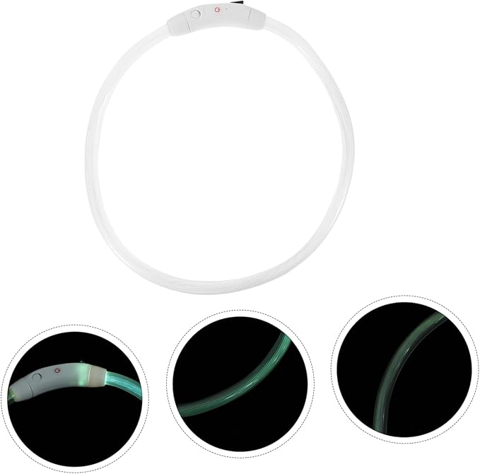 GALPADA LED Puppy Collar Rechargeable Glowing Dog Collar High Visibility Pet Accessory for Safety Stylish Design for