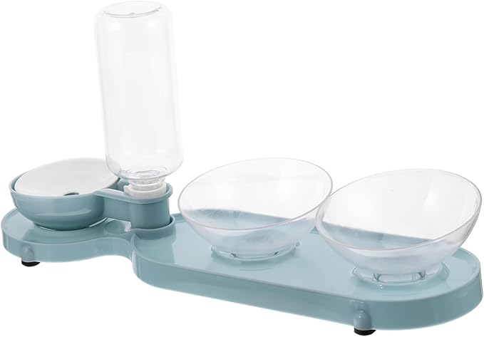 Housoutil Automatic Pet Water Dispenser Tilt Bowls Cat Feeder for Cats and Dogs Convenient and Easy to Water Feeding