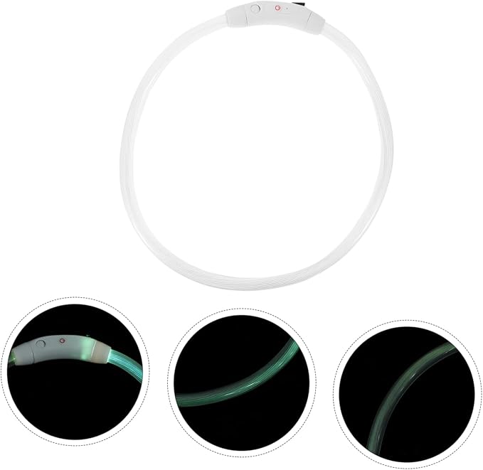 GANAZONO LED Rechargeable Puppy Collar USB Charge Glowing Pet Accessory Fashionable LED Light Design for Stylish Dress Up for Dogs and Pets