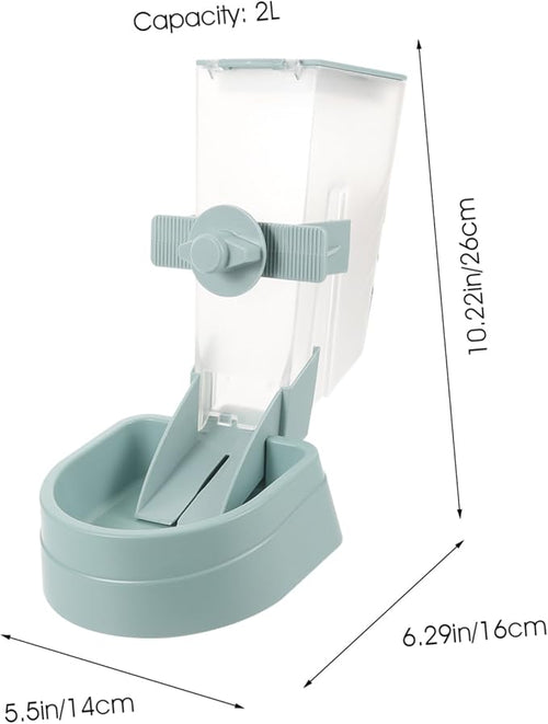 2L Automatic Dog Feeder Hanging PET Food Bowl in Feed System for Cage for Puppies and Small Animals