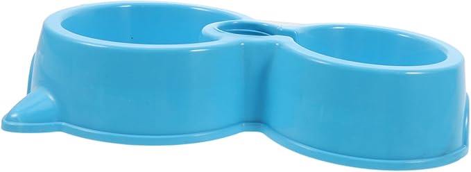 POPETPOP Double Dog Bowls with Attachable Water Bottle Dispenser Automatic Water Feeding Station for Cats and Dogs Convenient Hydration for Pets