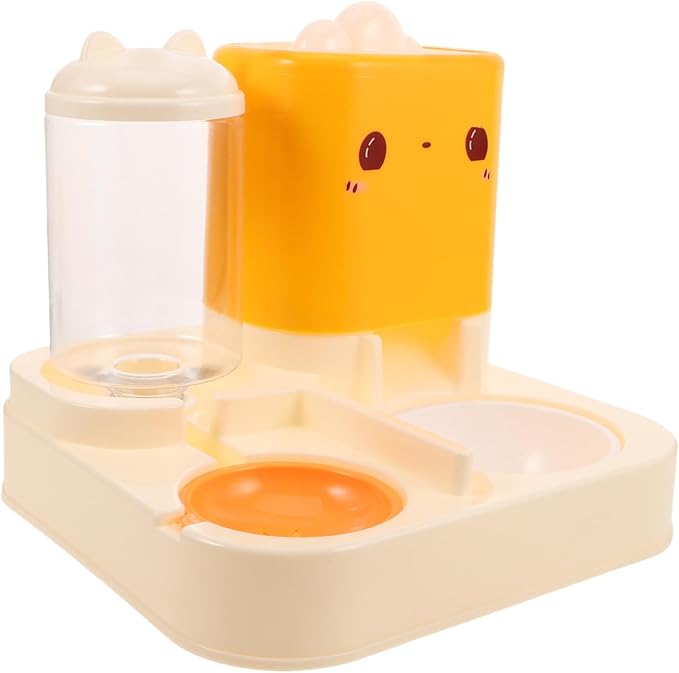 Automatic Pet Feeder Double Bowls Water Dispenser Cat Dog Feeding Station Easy Maintenance Sturdy Base