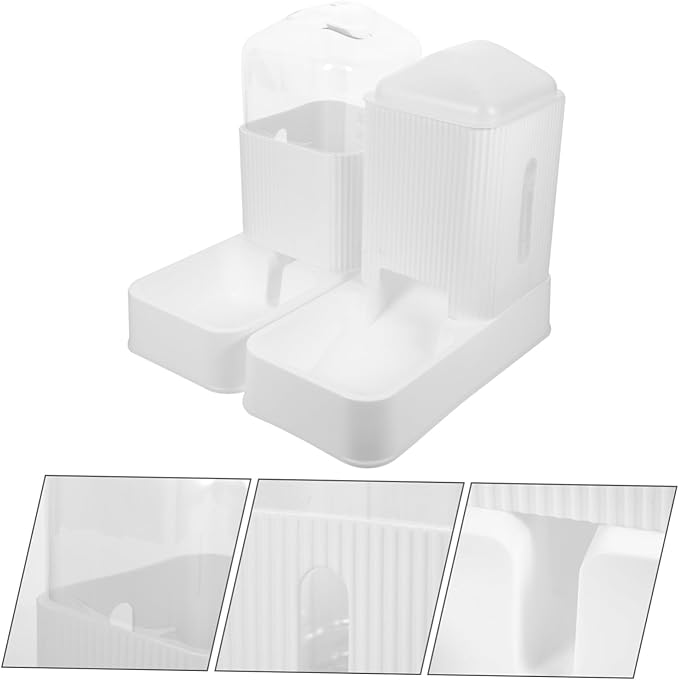 Totority 1set Automatic Cat Feeder Dispenser Pet Water Holder -fed Design for Cats and Dogs Elegant Feeder and Water Bowl Convenient