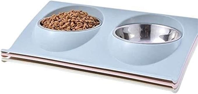 Automatic Feeders Double Food Water Non Spill Dog Bowls for Pet Puppy Stainless Steel Feeder Dogs Drink Bowl Pet Cats Feeding Dishes Portable