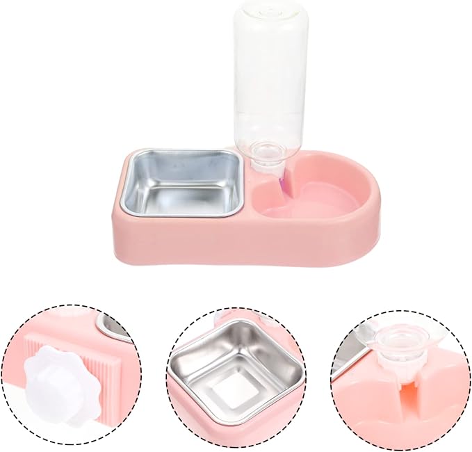 Automatic Pet Feeder and Water Dispenser Set for Dogs and Cats - Detachable, Convenient, and Easy to Use