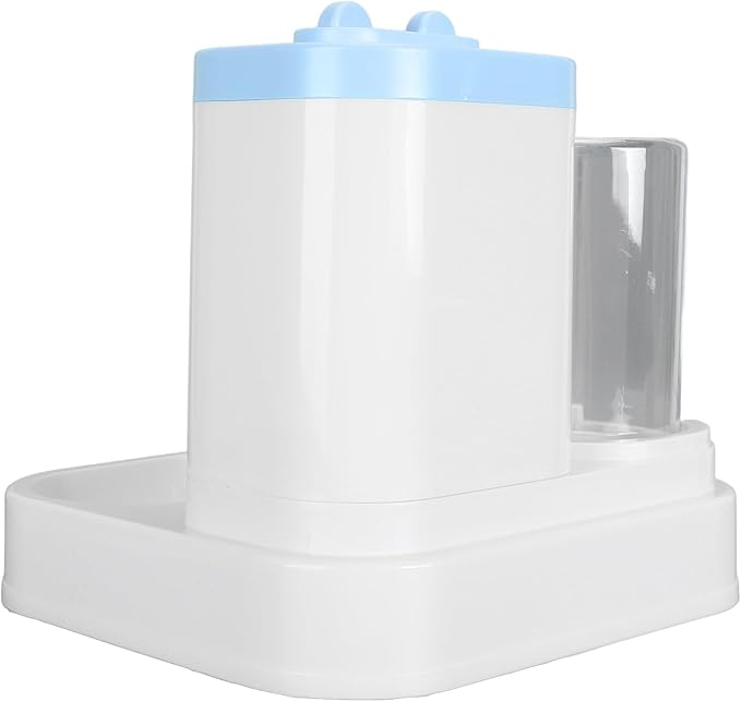 2 in 1 Pet Feeder and Water Dispenser Large Capacity, Easy to Clean, Transparent Food and Water Station for Cats and Dogs (Blue)