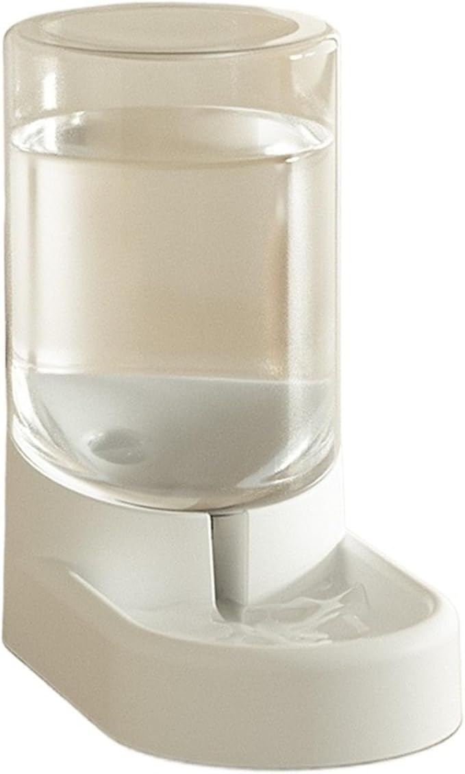 Automatic Gravity Pet Feeder with Water Bottle - Food Storage and Drinking Dispenser for Dogs and Cats(White Drinker)