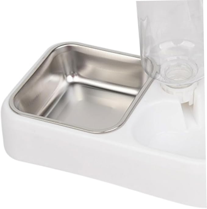 Double Pet Water Feeder Automatic Water Dispenser for Dogs and Cats Creative Drinking Tool Practical and Convenient Pet Supplies White