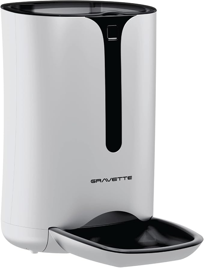 Automatic Pet Feeder for Cats and Dogs, 7L Dry Auto Food Dispenser with Integrated Infrared Sensor, Timed Cat Feeder, Feeding Voice Recorder (White)