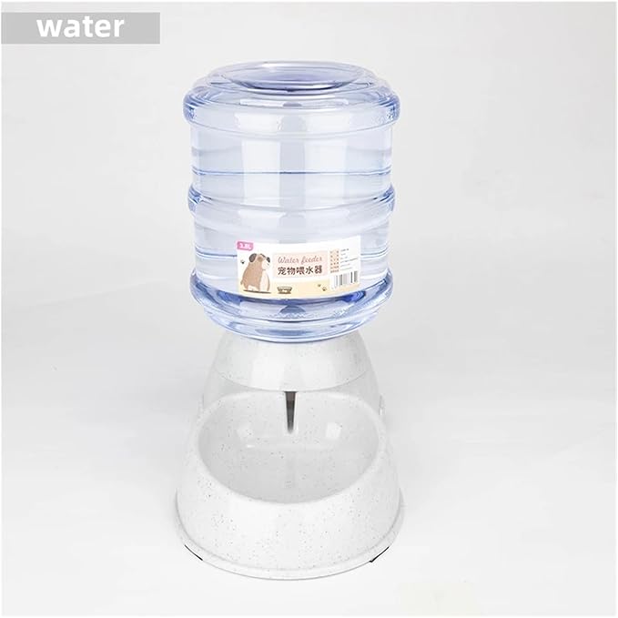 Large Capacity Automatic Pet Feeder and Water Dispenser for Small Dogs and Cats - Ideal Feeding Solution(Water-White)