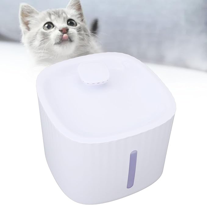 HURRISE Pet Water Dispenser, Auto Water Feeder, Automatic Dispenser, Large Capacity Transparent Look Automatic Adjustment Cat Waterer for Small Medium Pet