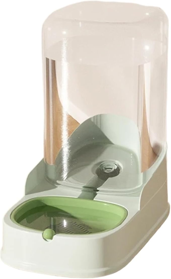 Large Capacity Automatic Pet Food & Water Dispenser, 2-in-1 Feeder & Drinker Bowl for Cats & Dogs Pet Supplies(Green Water)