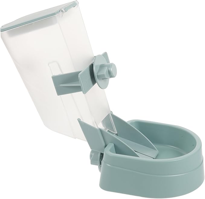 Automatic Dog Feeder Hanging Pet Food Dispenser Convenient Cage Feeder with Lid Design Deepened Bowl Prevents Spills for Multiple Pets and Puppies