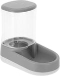 Automatic Pet Food Feeder and Water Dispenser Gravity Bowl for Dogs and Cats Large Capacity Gray Automatic Dog Water Feeder Suitable for Indoor Use