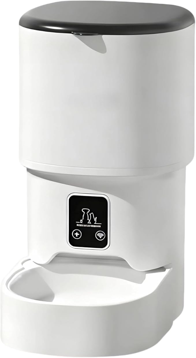 4L / 135 Oz Automatic Pet Feeder, Quantitative Dispenser with Timer, Easy to Clean, Battery Operated, for Cats, Dogs, & Small Animals