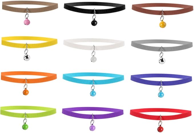Djustable Collars for Dogs Large Pet Id Bands Collars Double Sided Id Collar Bell for Puppies