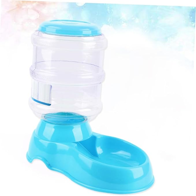 Happyyami Automatic Pet Feeder Dish Bowl Capacity Blue Non-Slip Base for Secure Feeding Odor Material Cats Dogs and Other Pets