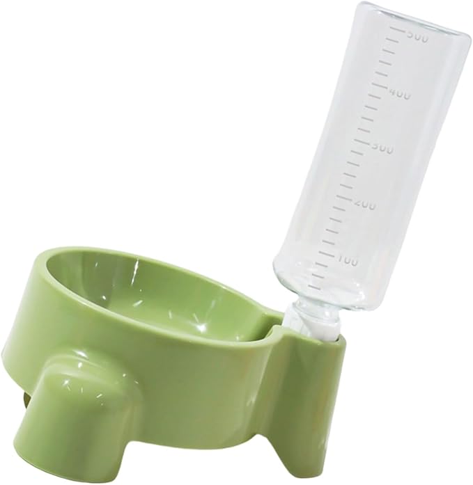 Elevated Pet Feeders with Removable Bottle 500ml Automatic Water Dispenser Dogs Detachable Cats and Water Bowl