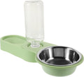 Automatic Pet Feeder Dual Bowls Rotating Corner Design for Cats and Dogs Easy to Install No Water Leakage for Animals