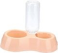 Pet Water & Food Bowl Set with 500ml Auto - Fill Bottle | Double Bowl Design for Dogs/Cats | Secure Plastic, Spill - Controlled & Simple to Maintain | Removable Automatic Feeder
