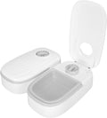 2 Meal Automatic Pet Feeder, Programmable Pet Feeder with Timer, Dry or Semi Moist Pet Food Dispenser, Automatic Dog Feeder, Automatic Cat Feeder, for Cats and Small Dogs (Gray)