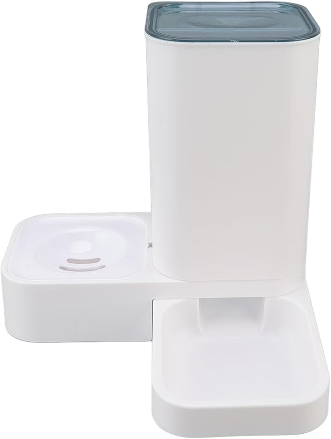 1.5L Water and 2.2lbs Food Dispenser, Activated, Clear Indicator, for Pet Health and Freshness, Ideal for Busy Pet Owners