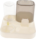 2 in 1 Automatic Pet Feeder and Water Dispenser with 1800ml Food Capacity, 800ml Water Container for Cats and Small Dogs, Travel Feeding Station- Clear