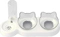 Innovative Pet Automatic Water Dispenser with Double Bowls for Feeding and Drinking Clear Bowl for Cats and Dogs