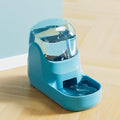 Automatic Pet Food Dispenser, 3.8L Large Capacity, 7-Day Auto Feeder with 18° Ramp, Food Grade Material, Blue ([Peacock Green] Drinking Water, 3.8L)