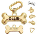 Dogs Tag Stylish Personalized Double Sided Deep Engraved Cat & Dog Tags Engraved for Pets Bone Balloon Shape Brass