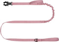 ICEFANG Tactical Dog Leash,K9 Training Walking Bungee Lead with 2 Control Handle,Heavy Duty Quick Release Metal Clasp,for Medium Large Breed (Pink, 6 FT)