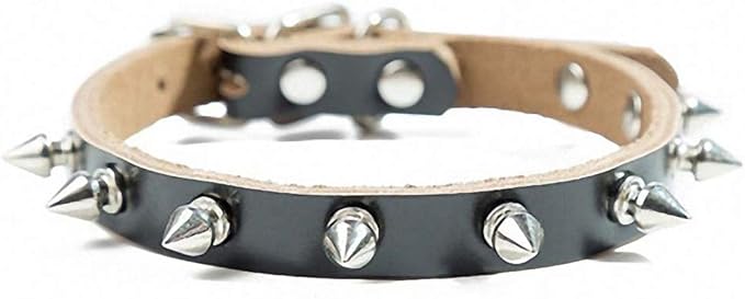 Fashion Bullet Puppy Dog Collar Leashes Dog Cat Collar Necklace Accessories for Small Chihuahua Yorkie Dogs 13 Black M
