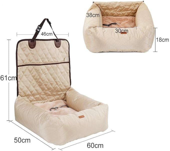 Dog Car Seat for Medium Large Dog Booster Seat for Dogs, Multi-Functional Pet Car Seat with Thick Cushion (Gray, Large-60 * 50 * 58cm)