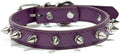 PU Leather Durable Pet Dog Necklace Collar Fashion Bullet Puppy Dog Cat Chihuahua Yorkie Dog Collar Leash Accessories (S-XL) 10A Purple S