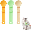 Zayookey 3Pcs Cat Strip Feeders,Cat Wet Treat Spoon Squeeze,Multifunctional Flower Shape Cat Food Dispenser Sliding Happy Spoon for Cats