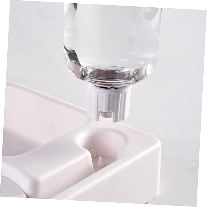 Happyyami Automatic Water Feeding Bowl for Cats and Dogs Pet Food Feeder Smooth Design Non-tip Feature Convenient Water and Food Dispenser for Home Decor