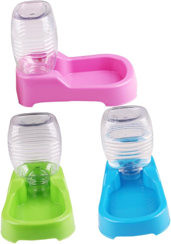 FRCOLOR 3pcs Pet Water Feeder Bowl Creative Automatic Drinking Tool for Dogs and Puppies Unique Non- Design Easy to Safe Material for Home and Pet Shops