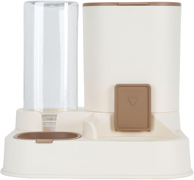 2 in 1 Automatic Cat Feeder and Water Dispenser, Food Feeder and Waterer Set, Feeder Cat Dry Food Pet Feeder and Water Dispenser for Indoor Outdoor Cats