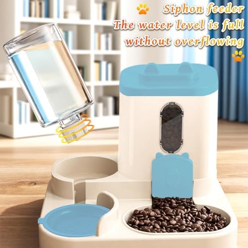 Automatic Pet Feeder & Water Dispenser Set for Dogs & Cats, Large Capacity Dog Food & Water Station, Ideal for All Pets - Black