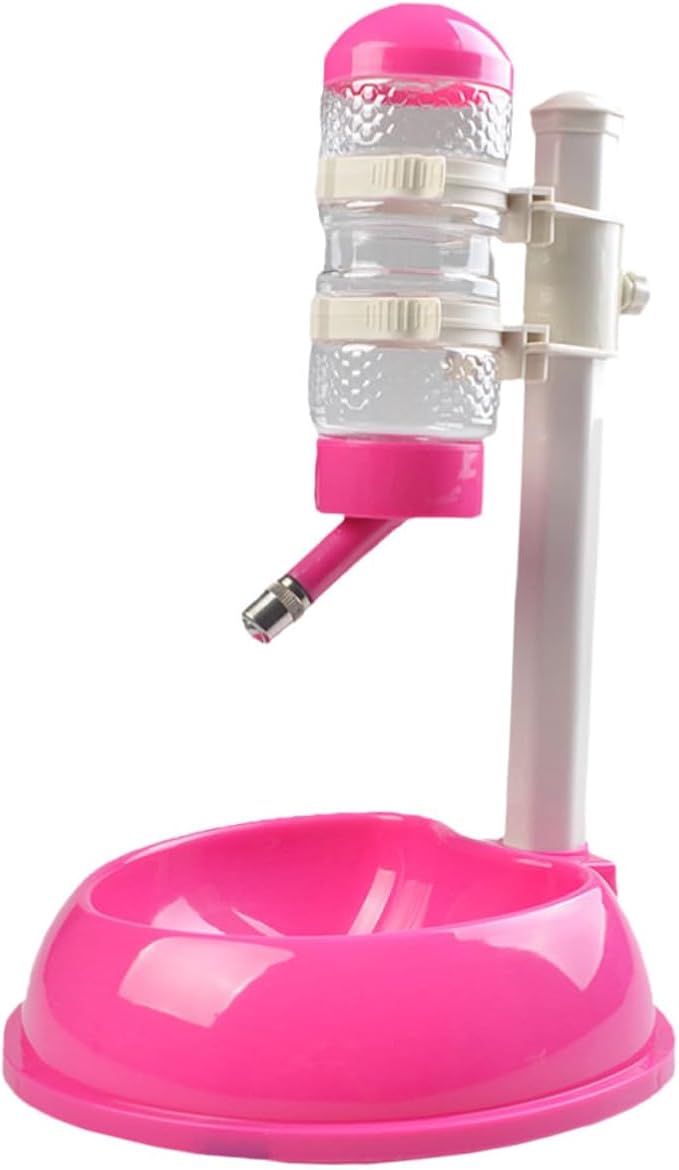 Happyyami Automatic PET Water Dispenser and Feeding Bowl Adjustable Height Plastic Suitable for Dogs and Cats 2-in-1 Water Drinking and Feeding Solution