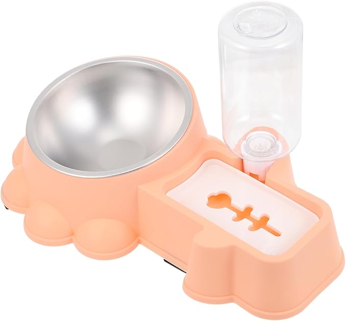 Automatic Pet Food and Water Dispenser Bowl Wear-Resistant Stainless Steel Dog Feeder with Container for Safe and Easy Feeding