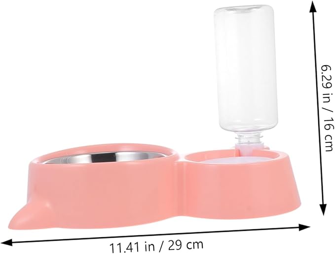 1pc Cat Ear Pet Bowl Dual-use Feeder for Dogs Cats Automatic Water Container Easy to Design for Daily Feeding Needs