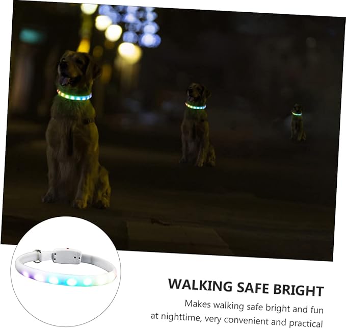 USB Charging Dog Glowing Collar LED Pet Collar for Nighttime Safety Durable and Attractive Design for All Breeds Enhance Your Pet Fun and Visibility