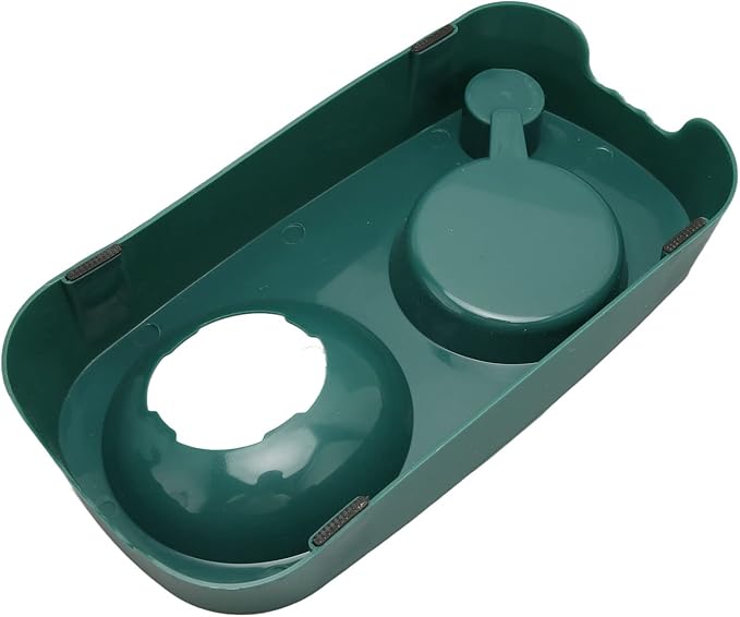Dog Cat Bowl with Automatic Water Dispenser Bottle, Automatic Water Feeder Food Dish Set Cat Food Water Bowl Set for Dogs Cats (Dark Green)